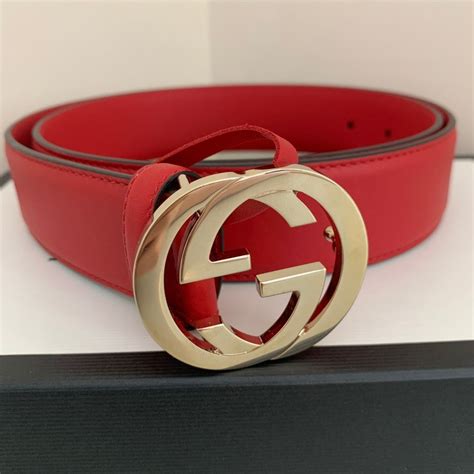 ebay red gucci belt|gucci red belt for women.